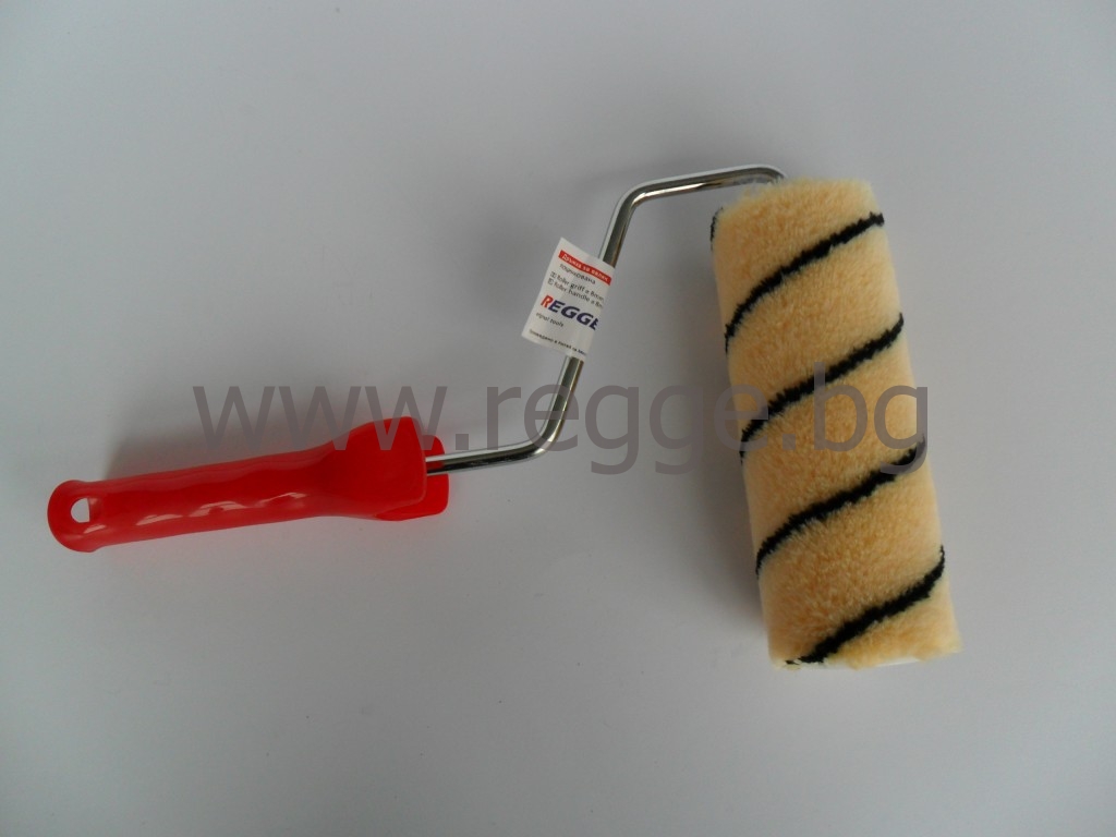 Acryl-Farbwalze gelb,schwarzer Streifen 18cm 80092