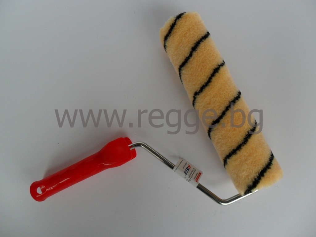 Acryl-Farbwalze,gelb,schwarzer Streifen 25cm 80093
