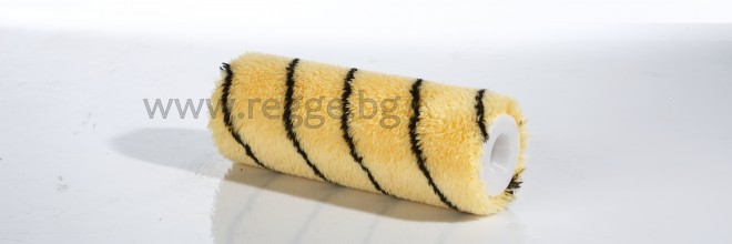 Acryl-Farbwalze , gelb, schwarzer Streifen 25cm  80093